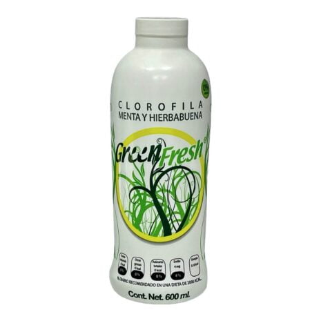 CLOROFILA Menta y Hierbabuena, Concentrado de Clorofila, GREEN FRESH 600ml. - FRENTE